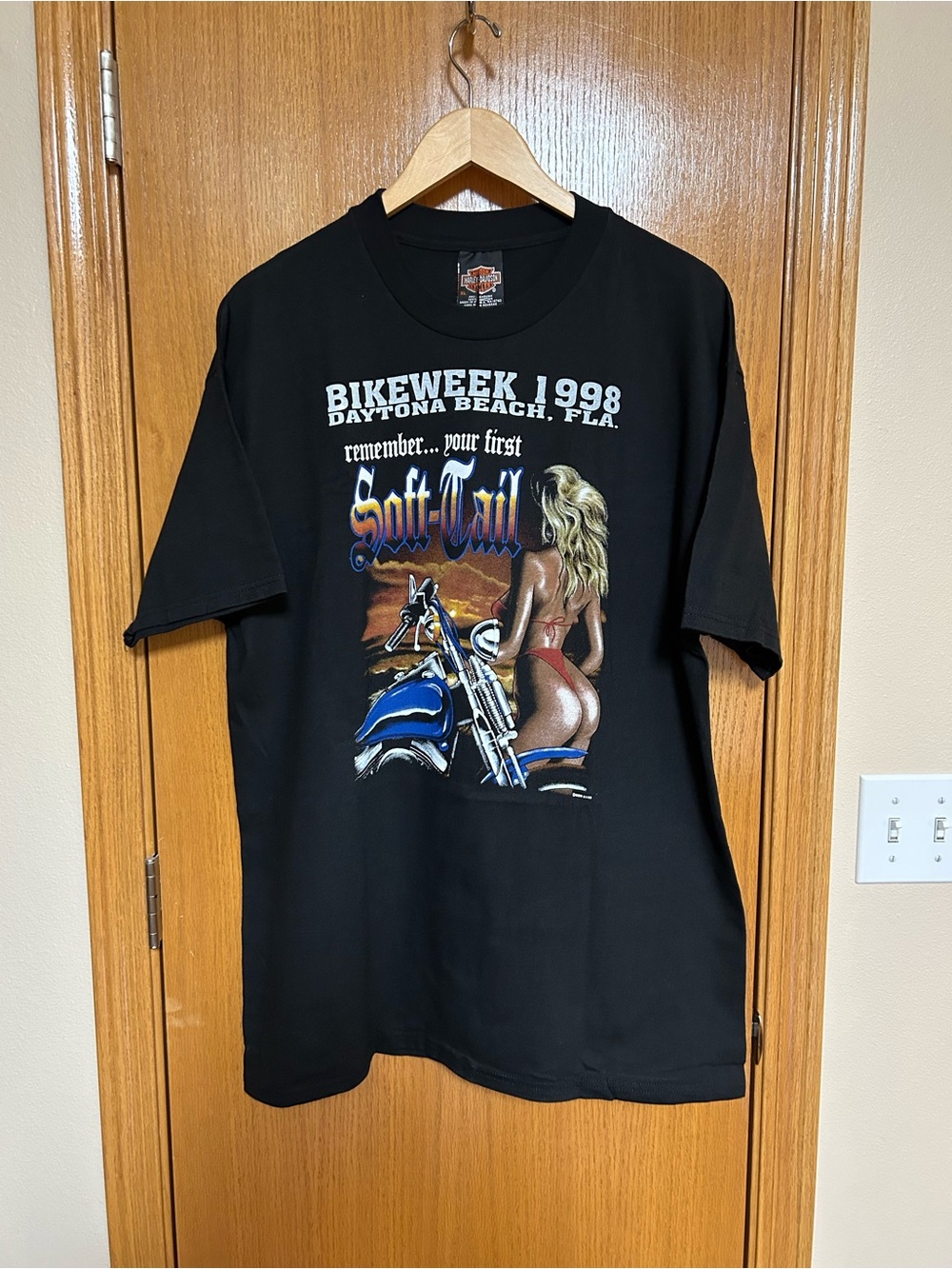 Vintage Harley-Davidson Black 'Bike Week 1998 Daytona Beach' Graphic Tee